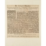 OLIVER CROMWELL - BROADSIDEBY THE LORD PROTECTOR. A PROCLAMATION OF HIS HIGNES, with the consent