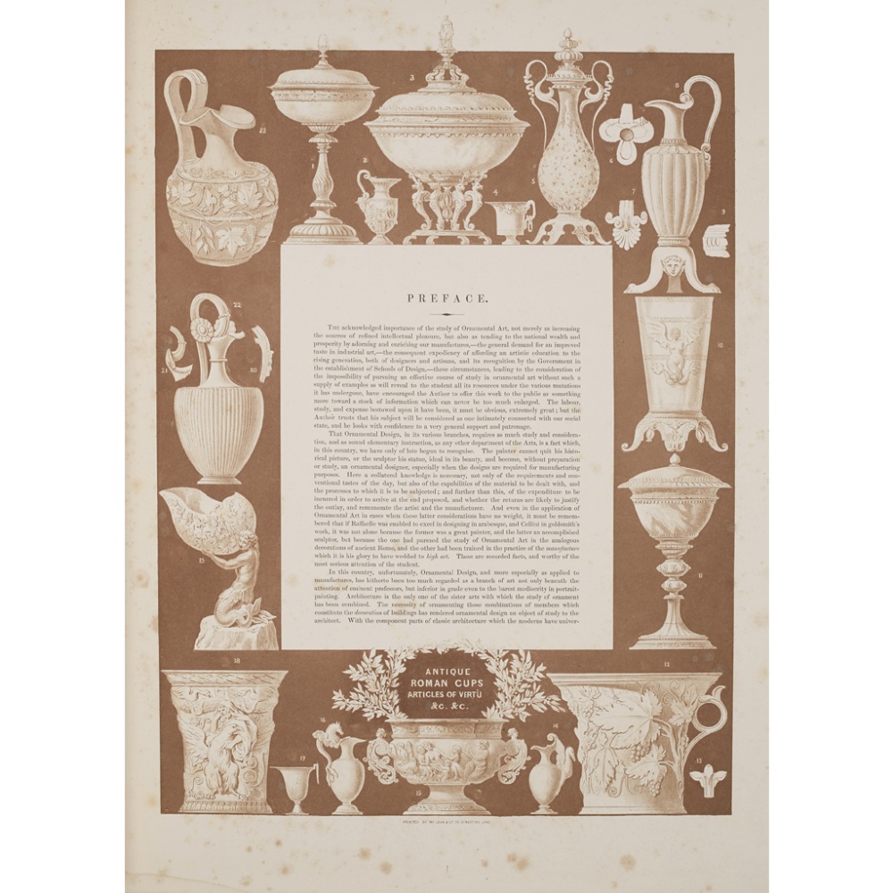 RICHARDSON, CHARLES JAMESSTUDIES OF ORNAMENTAL DESIGN Large folio, lithographed decorative title,
