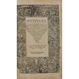 HIPPOCRATES HIPPOCRATIS COI MEDICORUM OMNIUM LONGE PRINCIPIS, OPERA