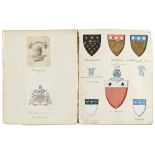 HERALDIC SCRAPBOOKSCOMPILED BY W.A. WELLS, LONDON, 1879 & 1884 the first entitled An Illustrated