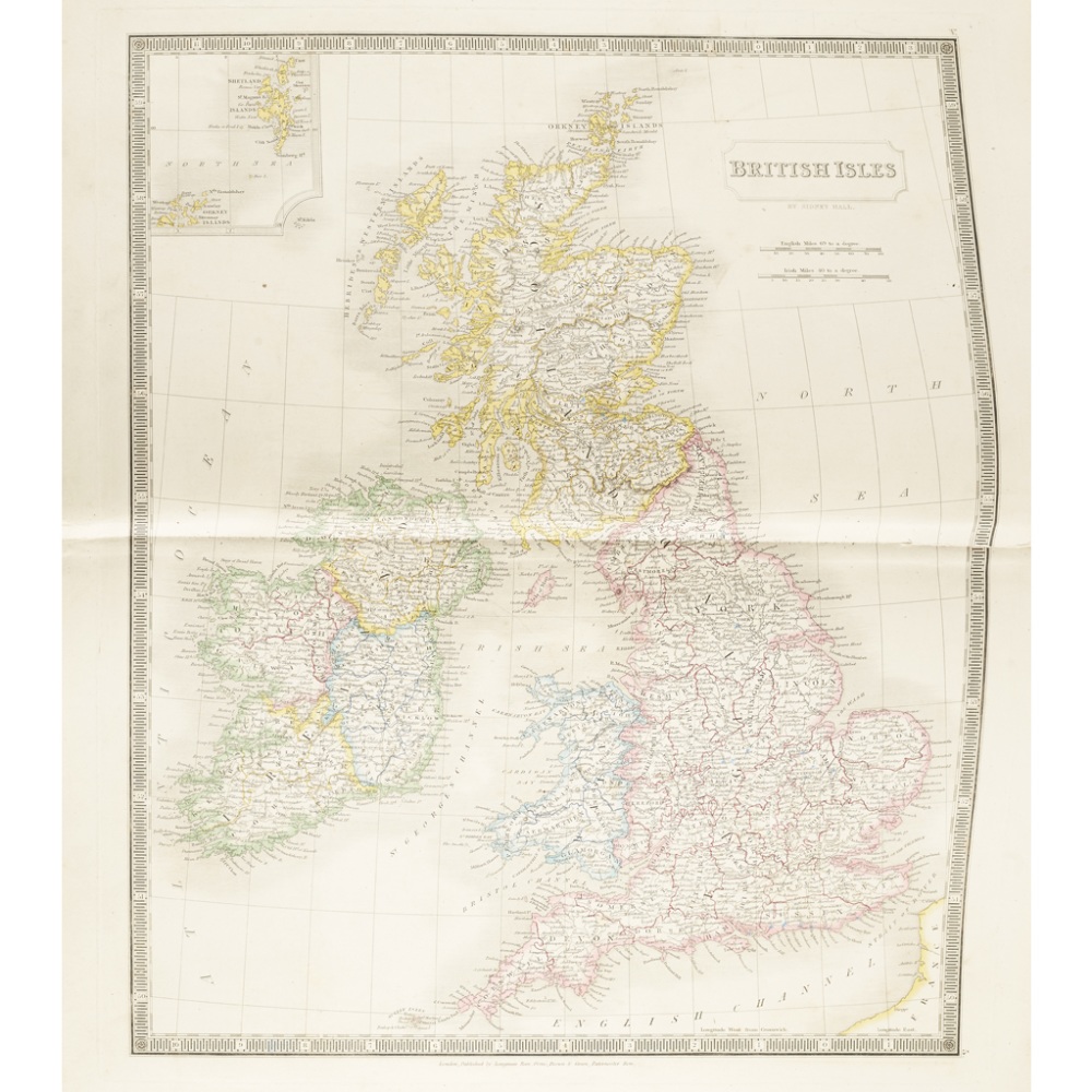 HALL, SYDNEYA NEW GENERAL ATLAS London: Longman, Rees, Orme, Brown and Green, 1834. Folio, 53 maps