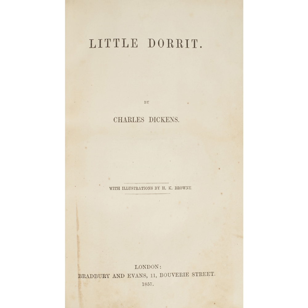 DICKENS, CHARLESTWO FIRST EDITIONS Little Dorrit. London: Bradbury & Evans, 1857. First edition - Image 4 of 5