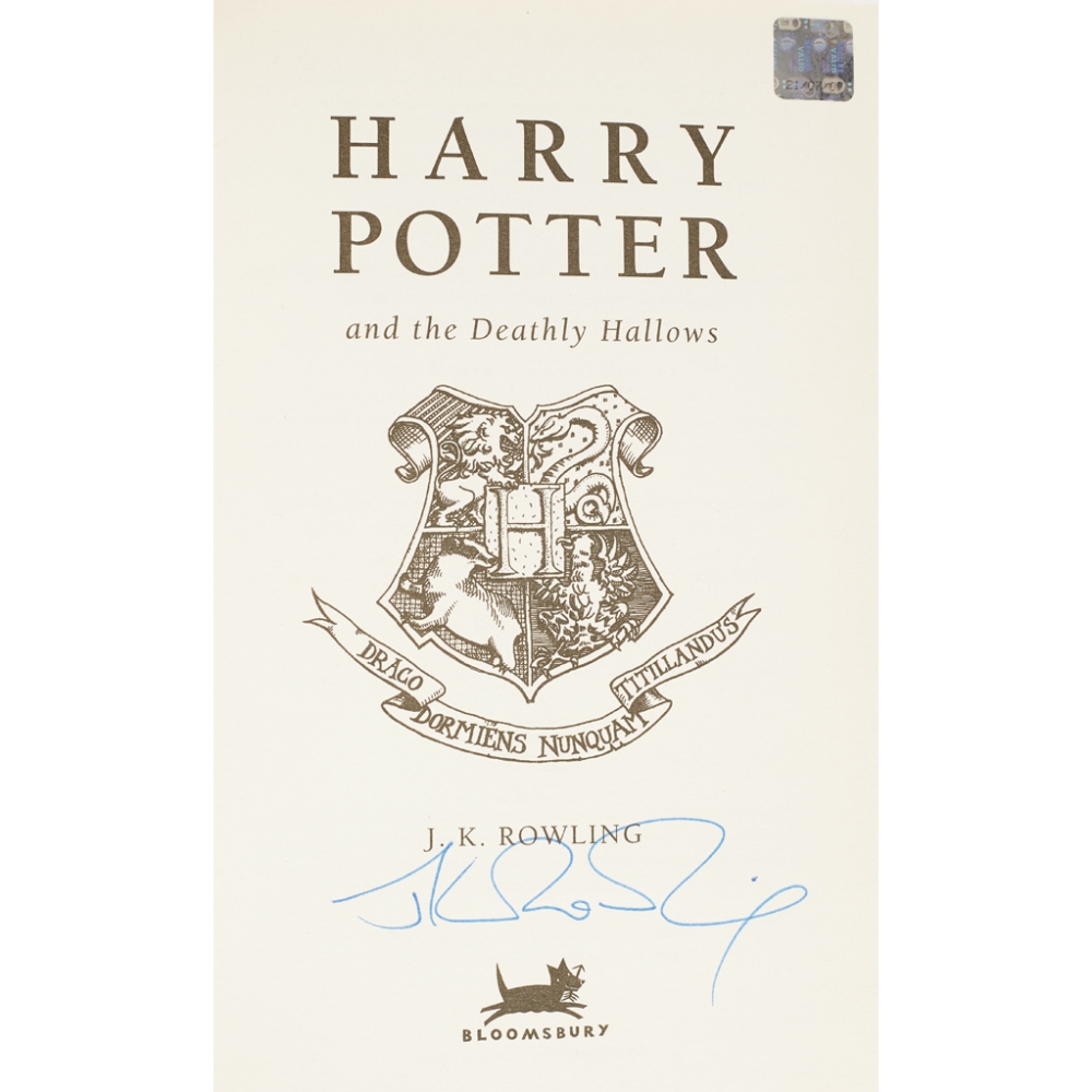 ROWLING, J.K.HARRY POTTER AND THE DEATHLY HALLOWS London: Bloomsbury, 2007. First edition, 8vo,