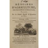 WATT, JAMES [1736-1819] - SIGNATUREMÉMOIRES D'AGRICULTURE D'Économie Rurale Domestique, publiés