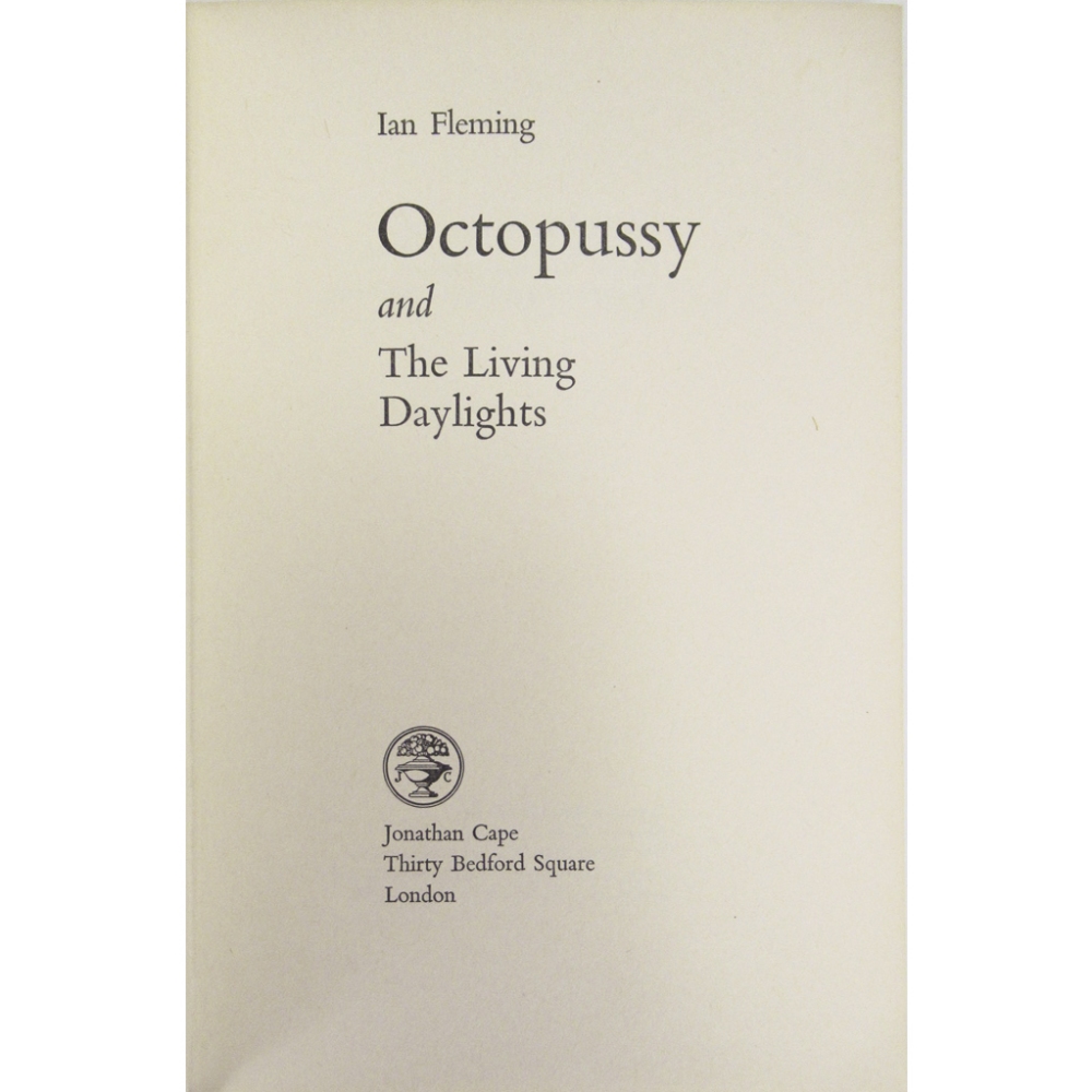 FLEMING, IANOCTOPUSSY AND THE LIVING DAYLIGHTS London: Jonathan Cape, 1966. First edition, 8vo, - Image 2 of 2