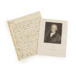 CARTWRIGHT, EDMUND, (1743-1823) AUTHOR AND INVENTOR [EDUCATION]AUTOGRAPH LETTER SIGNED, chiefly