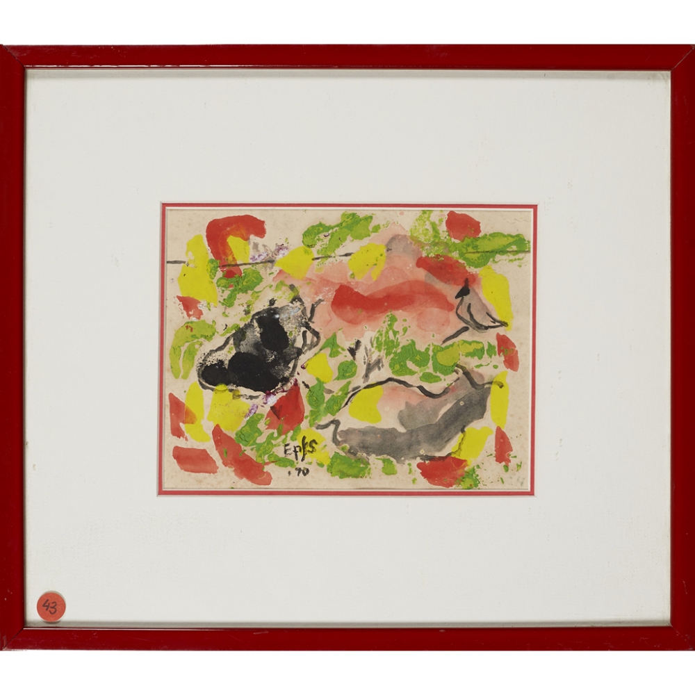 DURRELL, LAWRENCETWO FRAMED WORKS, COMPRISING i) ['Easter golden fish from Crete'], c.195 x 305mm, - Image 2 of 2