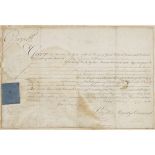 GEORGE III (1738-1820), KING OF GREAT BRITAINMILITARY COMMISSION OF JOSEPH SNOW, ON VELLUM,