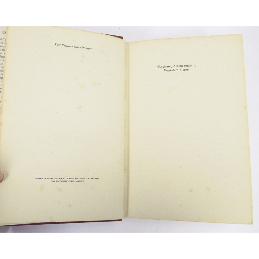 BLIXEN, KAREN' [ISAK DINESEN]OUT OF AFRICA London: Putnam, 1937. First edition, 8vo, original red - Image 3 of 4