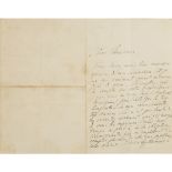 LISZT, FRANZAUTOGRAPH LETTER SIGNED ("F. LISZT") IN FRENCH, TO AN UNNAMED CORRESPONDENT 21 June,