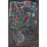 [§] HAMISH REID (SCOTTISH 1929-2005)DECORATED JUG WITH RED FLOWERS Signed, oil on canvas75cm x