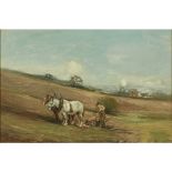 SIR JAMES LAWTON WINGATE R.S.A (SCOTTISH 1846-1924)SPRINGTIME PLOUGHING Signed, oil on canvas29cm