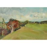 [§] DAVID COOK (SCOTTISH B.1957)UPPER BALMACHIE FARM, CARNOUSTIE Signed, inscribed verso, oil on