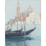 ERNEST DAVID ROTH (AMERICAN 1879-1964)LOOKING TO SAN GIORGIO MAGGIORE Oil on board23cm x 18cm (9in x