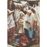 [§] CLIVE MCCARTNEY (BRITISH B. 1960)MARKET, TANGIER - 1994 Signed, inscribed verso, oil on