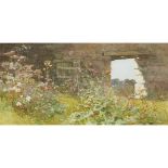 FANNY W. CURREY (IRISH 1848-1917)WILDFLOWERS BY AN OLD WALL Signed and dated 1883, watercolour