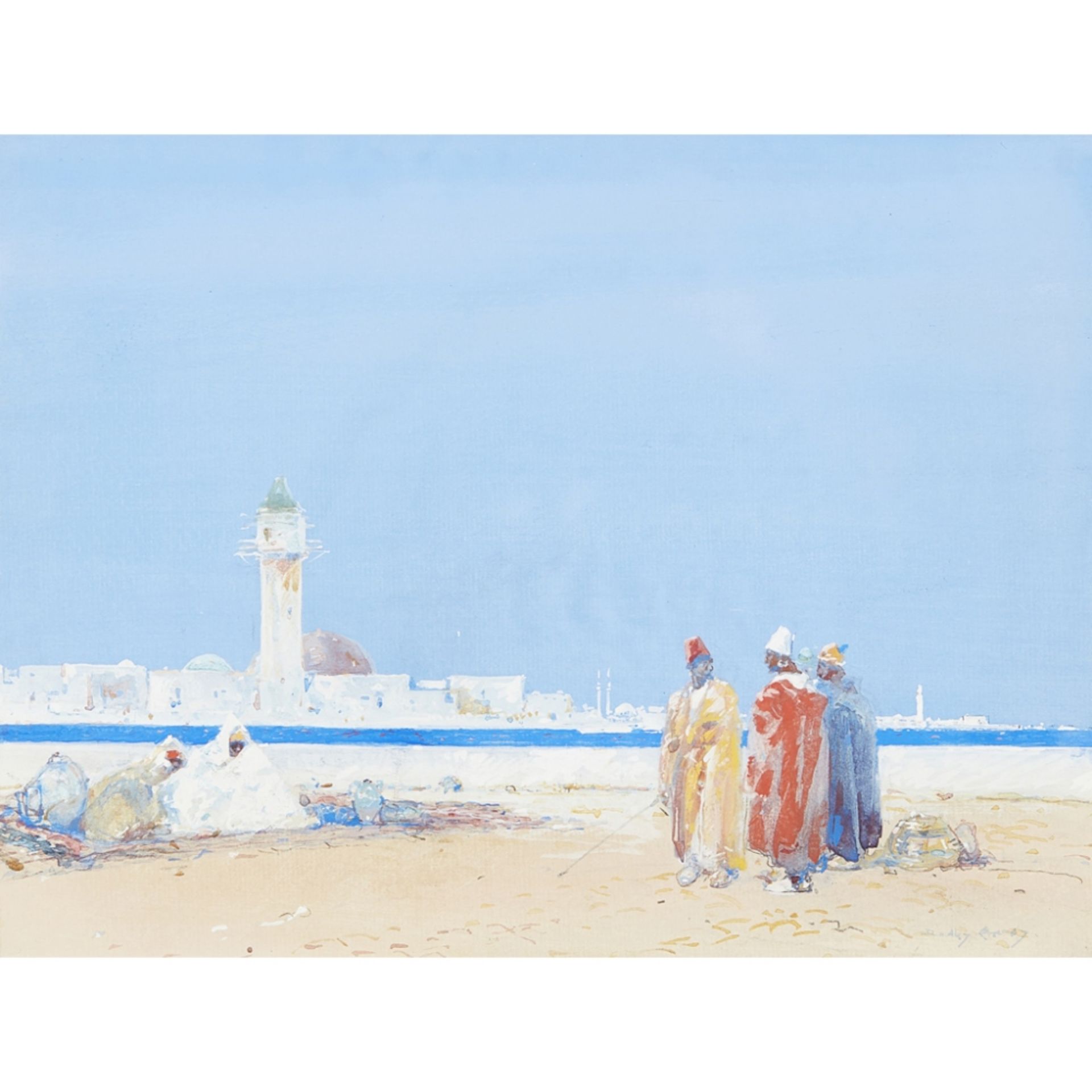 DUDLEY HARDY R.I., R.O.I., R.B.A. (BRITISH 1867-1922)VIEW OF THE MIDDLE EAST Signed, watercolour22cm