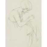 RANDOLPHE SCHWABE (BRITISH 1885-1948)REVERIE Signed, pencil32cm x 24cm (12.5in x 9.5in)