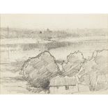 JAMES PATERSON P.R.S.W., R.S.A., R.W.S. (SCOTTISH 1854-1932)A SCOTTISH LANDSCAPE Pencil10.5cm x 14cm