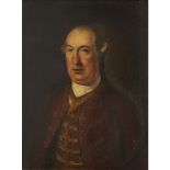 FOLLOWER OF DAVID MARTINHALF LENGTH PORTRAIT OF A GENTLEMAN IN AN EMBROIDERED JACKET AND WAISTCOAT