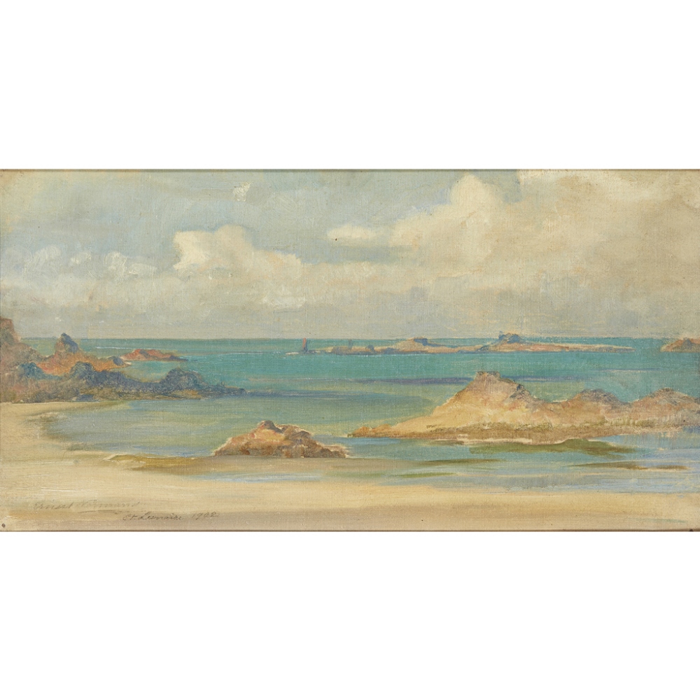 ERNEST NORMAND (BRITISH 1857-1923)ST. LUNAIRE Signed, inscribed and dated 1902, oil on canvas26cm