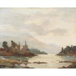 [§] HUGH E. RIDGE (SCOTTISH 1899-1976)KILCHURN CASTLE, LOCH AWE Signed, oil on canvas40.5cm x