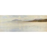 EDWIN ELLIS (BRITISH 1842-1895)SUMMER SEA Signed, signed and inscribed verso, watercolour33cm x 91cm