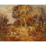 WILLIAM MOUNCEY (SCOTTISH 1852-1901)GOLDEN AUTUMN Signed and dated '97, oil on canvas39.5cm x 49.5cm
