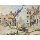 [§] SPENCE SMITH (SCOTTISH 1880-1951)FISHING VILLAGE Signed, oil on canvasboard30cm x 39cm (11.