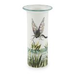 A WEMYSS WARE SPILL VASE 'DRAGONFLIES' PATTERN, EARLY 20TH CENTURY painted and impressed mark