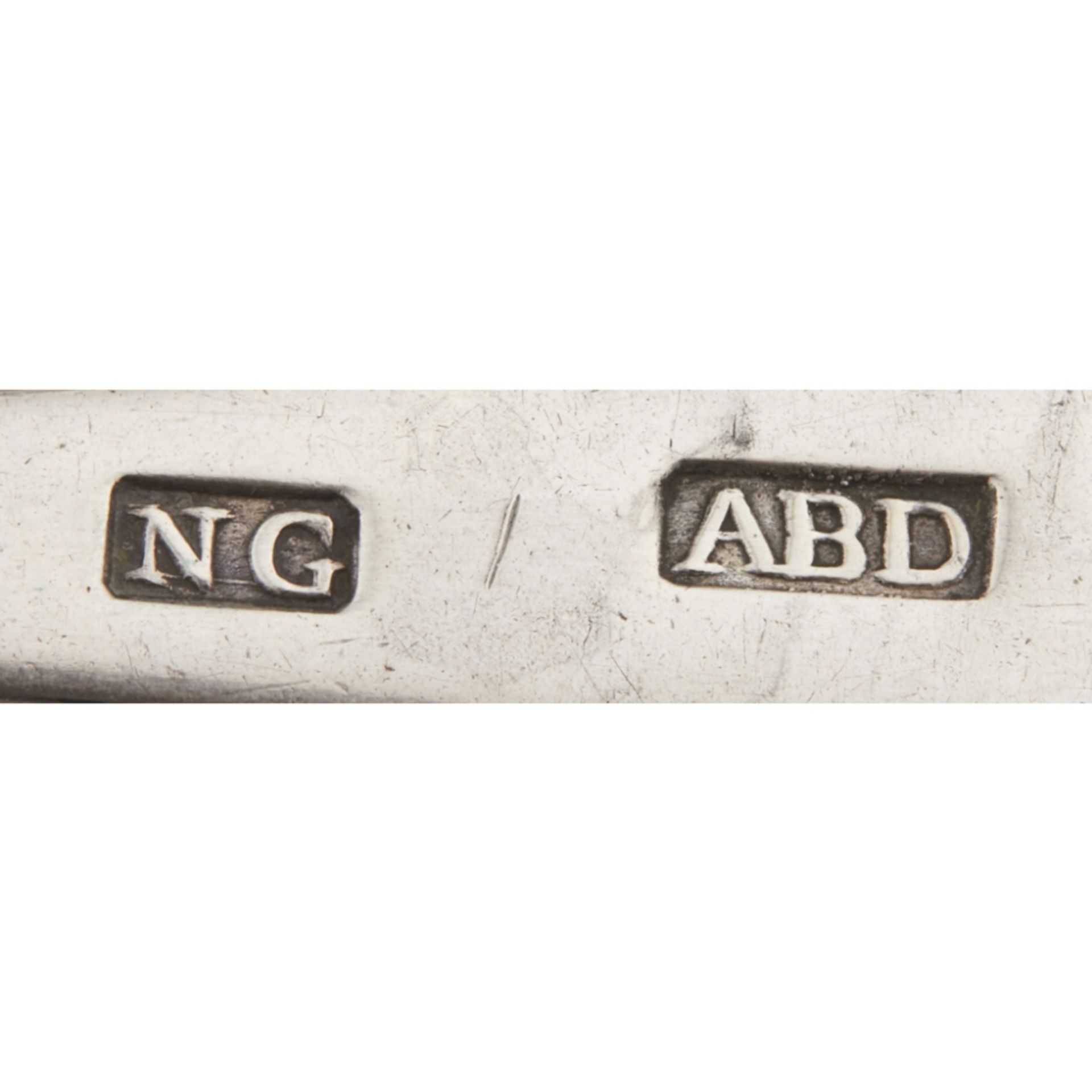 ABERDEEN - A SET OF FOUR SCOTTISH PROVINCIAL TABLESPOONS NATHANIAL GILLET marked NG, ABDN, of Old - Image 7 of 9