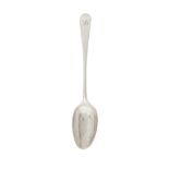DUNDEE - A SCOTTISH PROVINCIAL DESSERT SPOON WILLIAM SCOTT marked WS, pot of lilies, WS, M, of Old