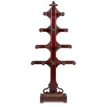 A SCOTTISH EARLY VICTORIAN MAHOGANY HAT AND COAT STAND CIRCA 1840 the moulded central column with