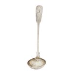 ARBROATH - A SCOTTISH PROVINCIAL TODDY LADLE ANDREW DAVIDSON Marked AD, pot of lilies twice,