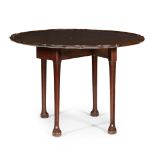 A MAHOGANY DROP-LEAF CENTRE TABLE BY WHYTOCK & REID, EDINBURGH CIRCA 1930 the oval top with shaped