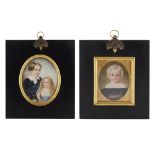 HERMAN (FL. C. 1820-1840) A PORTRAIT MINIATURE OF A SCOTTISH BOY AND GIRL, CIRCA 1840 each wearing a