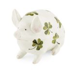 A SMALL WEMYSS WARE PIG FIGURE 'SHAMROCKS' PATTERN, POST-1930 decorated by Joe Nekola, painted