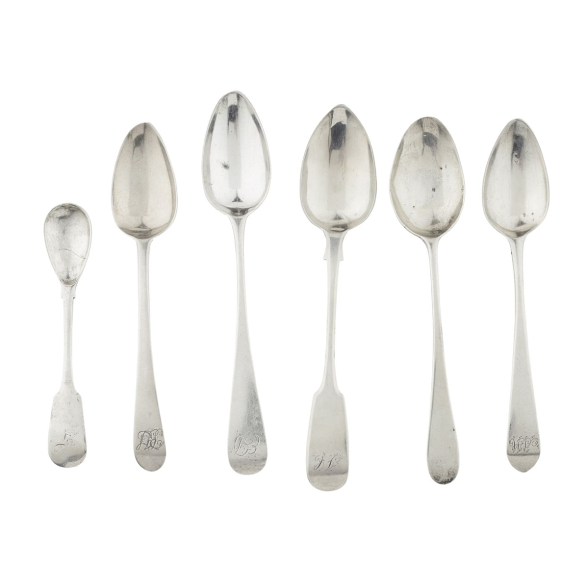 ABERDEEN - A COLLECTION OF SCOTTISH PROVINCIAL TEASPOONS VARIOUS MAKERS to include William Byers;