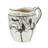 A WEMYSS WARE 'EARLSHALL' JUG DATED 1914 decorated with crows and trees in a landscape and bearing