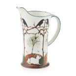 A WEMYSS WARE 'EARLSHALL' DERBY MILK JUG EARLY 20TH CENTURY depicting rabbits and crows in a