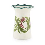 A SMALL AND RARE WEMYSS WARE GROSVENOR VASE 'CROCOSMIA' PATTERN, CIRCA 1900 impressed maker's mark