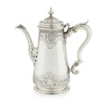 GLASGOW - A SCOTTISH PROVINCIAL COFFEE POT JAMES GLEN marked to base IG, S, IG, town mark, of slight