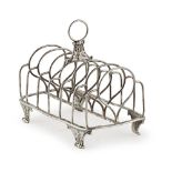 A GEORGE IV TOAST RACK ROBERT GRAY & SON, GLASGOW 1820 formed of seven wire work divisions, the