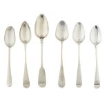 ABERDEEN - A COLLECTION OF SCOTTISH PROVINCIAL TEASPOONS VARIOUS MAKERS to include five of Old