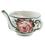 A WEMYSS WARE INVALID CUP 'CABBAGE ROSES' PATTERN, EARLY 20TH CENTURY printed retailer's mark T.