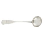 WICK - A SCOTTISH PROVINCIAL TODDY LADLE JOHN SELLAR marked JS, WICK, JS, of Fiddle pattern,