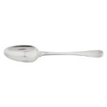 TAIN - A RARE SCOTTISH PROVINCIAL TABLESPOON HUGH ROSS marked HR (conjoined in shaped punch), St