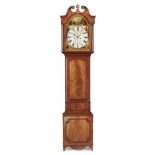 AN EARLY VICTORIAN MAHOGANY CASED LONGCASE CLOCK BY ROBERT WILKIE, CUPAR CIRCA 1840 the painted dial