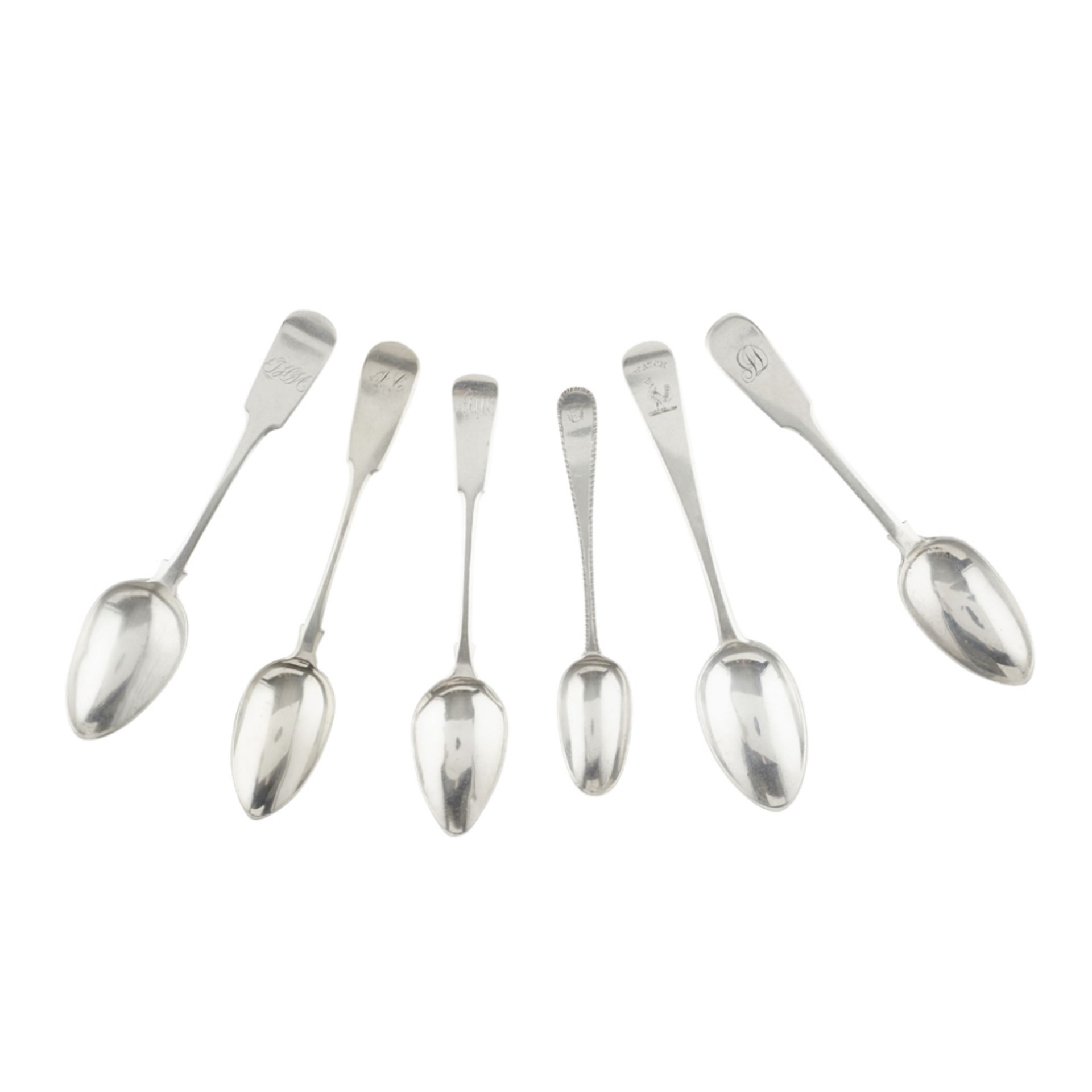 ABERDEEN - A COLLECTION OF SIX SCOTTISH PROVINCIAL TEASPOONS VARIOUS MAKERS to include Alexander