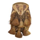 A VICTORIAN ARGYLL AND SUTHERLAND HIGHLANDERS OFFICER'S SPORRAN 19TH CENTURY the badger mask sporran